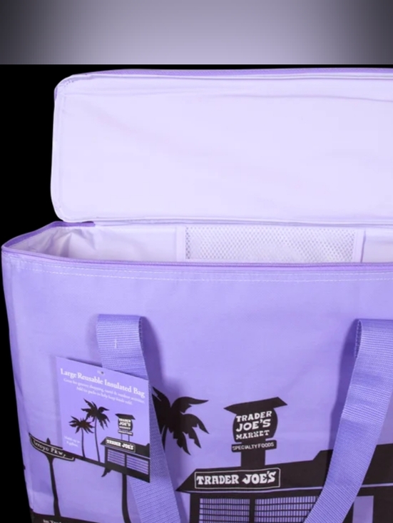 Trader Joe'S Handbags - Trader Joe's Lavender Insulated Market Tote